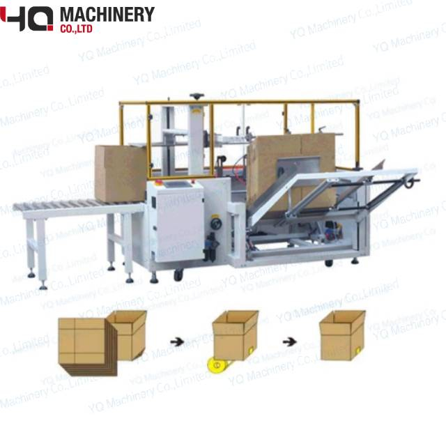 Automatic Carton Packing Line Case Erector Packer And Taper Machines Buy Product On Yq 2554